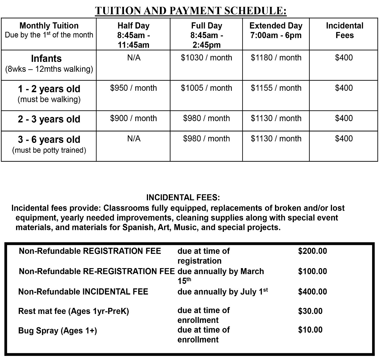 Tuition Contract